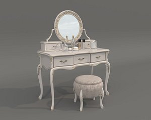 Classic European style Dressing Table 23 3D