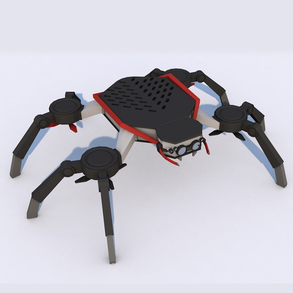 3D Skyrocket Spider Drone - Game Ready model