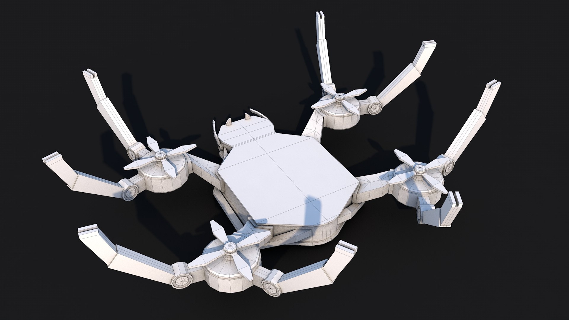 3D Skyrocket Spider Drone - Game Ready Model - TurboSquid 2228872