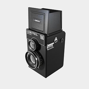 old lubitel photo camera 3d model
