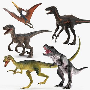 Carnivorous Dinosaurs Rigged for Maya Collection 3