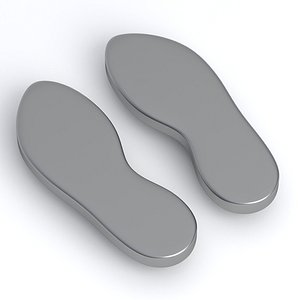 shoe print 02 silver 3D model