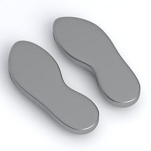 shoe print 02 silver