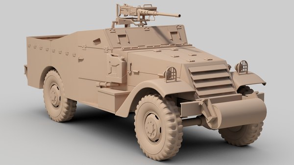 Ww2 m3a1 scout car 3D model - TurboSquid 1558120