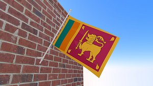 Flag of Sri Lanka 3D model