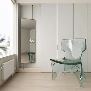 NOTRE MONDE Modern Glass Chair 3D model
