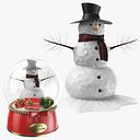 Detailed Snowman and Snow globe