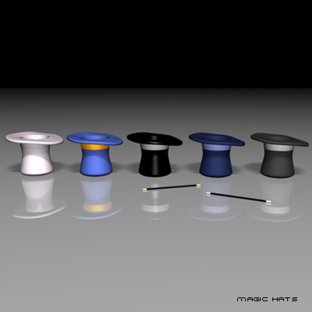 3d Magic Hats Sticks