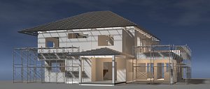 3D House under construction 26-15 model