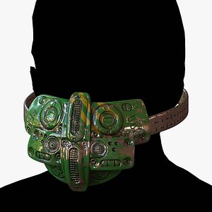 Gas mask respirator scifi futuristic 3d