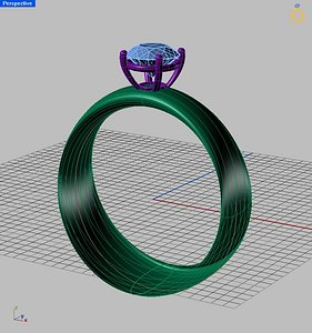 1 Stone ring soliter.3dm