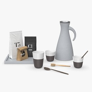 Coffee Set Lungo 3D model