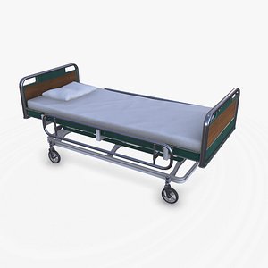 3D Old Hospital Bed 02 Low-poly PBR