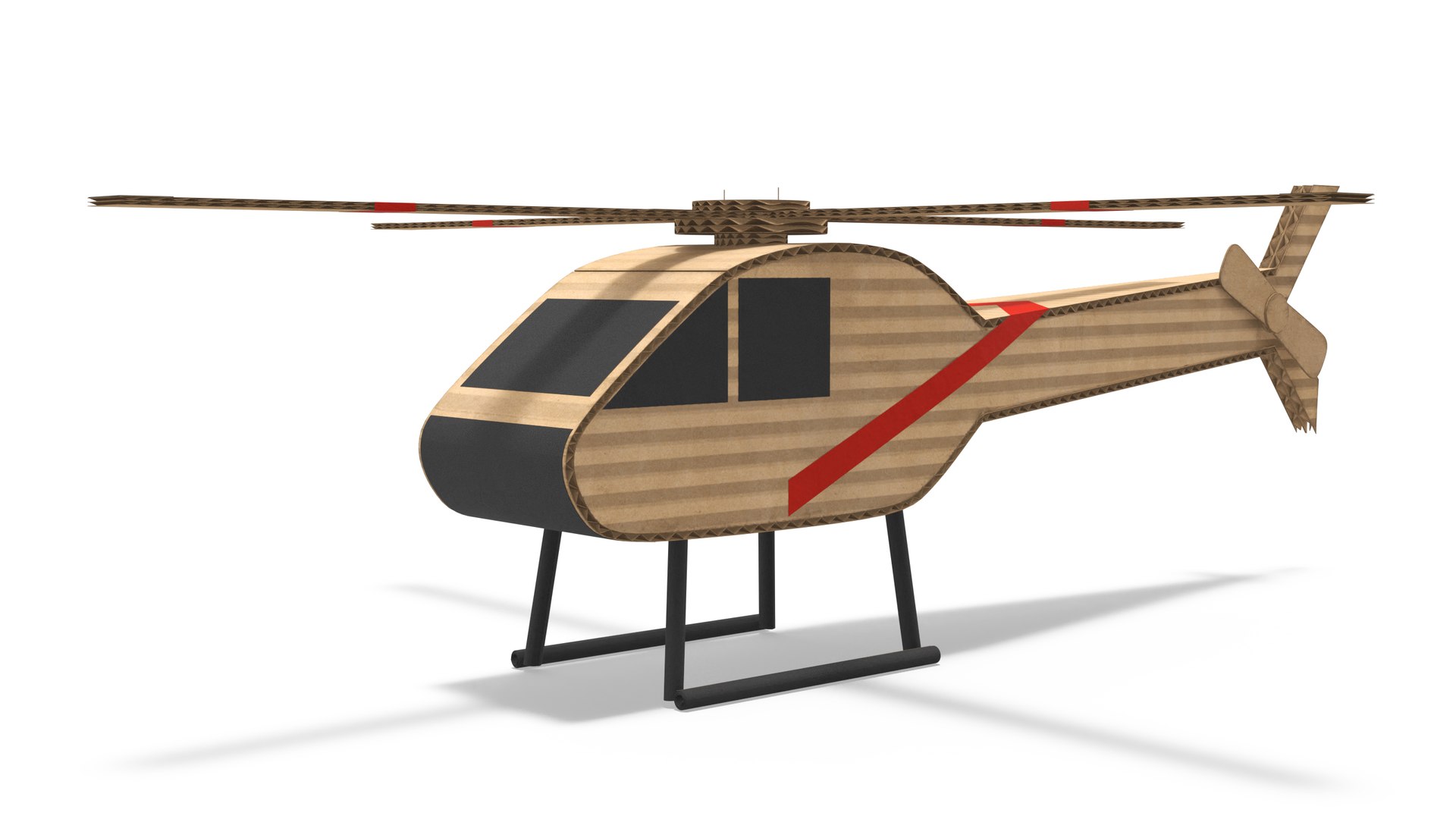 Cardboard Toy Vehicles Collection 3 3D model preview
