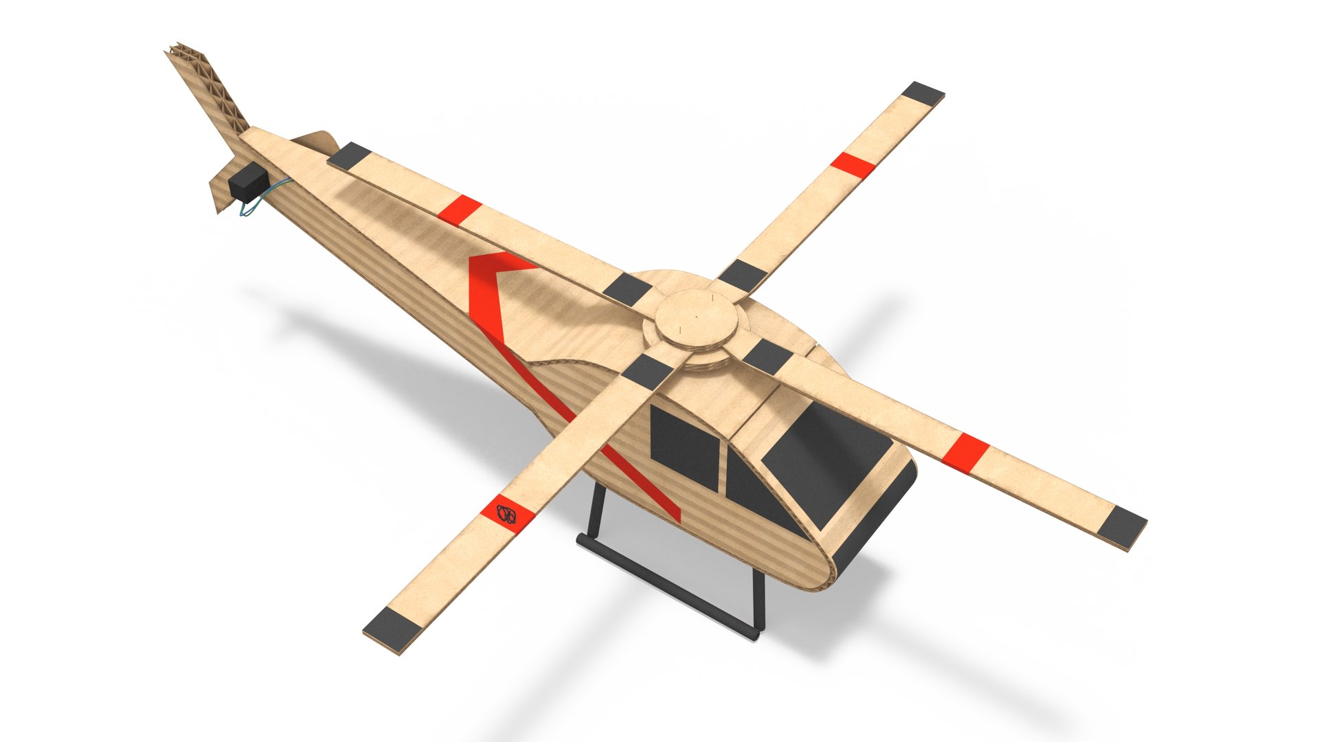 3D Model Cardboard Helicopter - TurboSquid 2217118