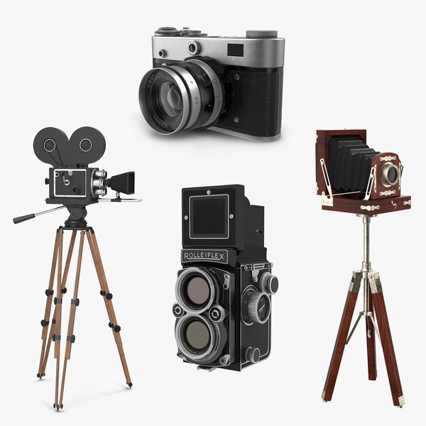 vintage film cameras 2 3D model