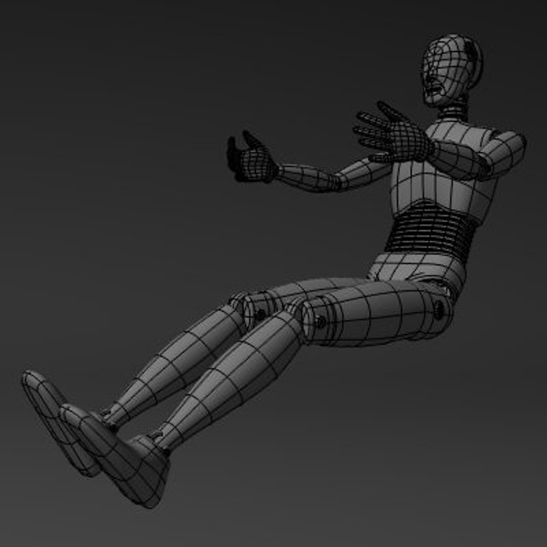 3d car test dummy model