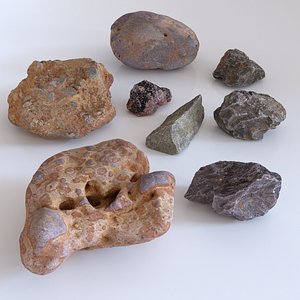 pack scans beach rocks model