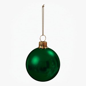 3D christmas ball green glossy model