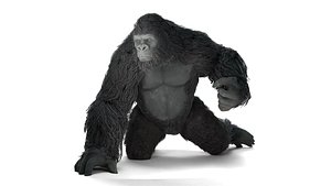 King Kong Gorilla Ultra Detailed 3D Model Fully Rigged 150 Animations