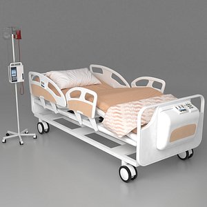 3D Moveable Operating Bed model