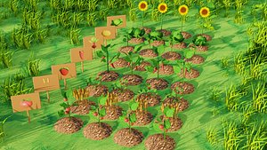 Cartoon Farming Nature Pack 3D model