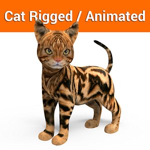 cute cat rigged animated(2)
