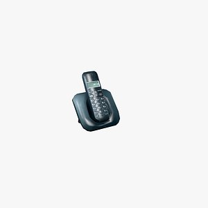 Retro Cordless Home Office Telephone - Low Poly PBR
