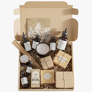 Gift set of cosmetics 3D model