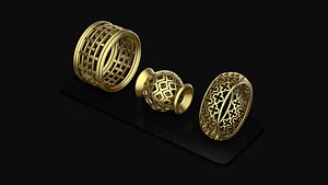 3D Two rings and a pendant model