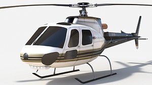 3D model eurocopter helicopter blades
