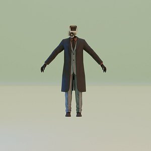 3D cameraman skibidi toilet model