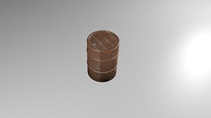 3D rusty barrel
