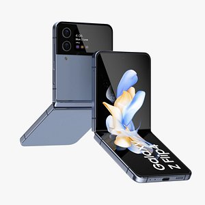 3D Samsung  Galaxy Z Flip 4 Blue model