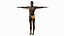 3D afro american man swimwear