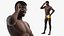 3D afro american man swimwear