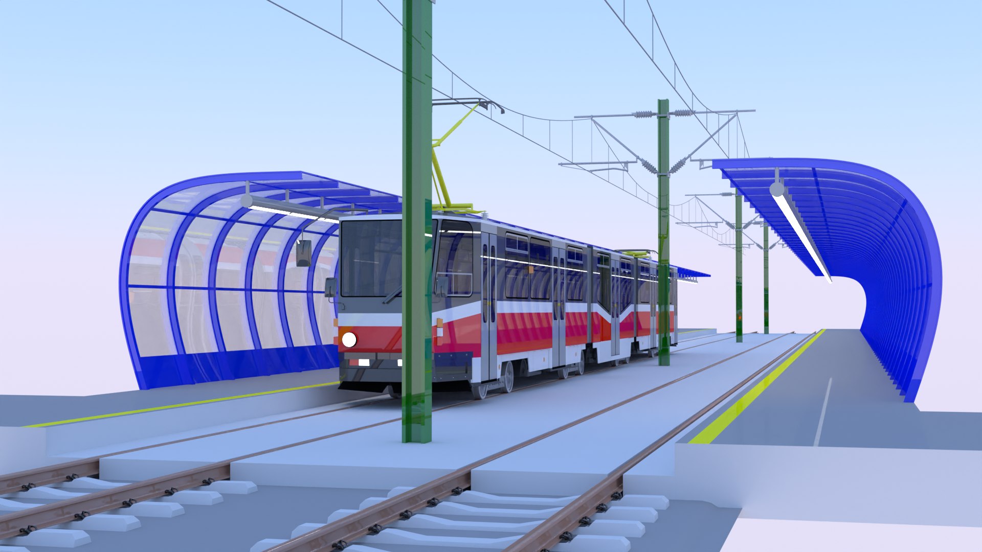 3D KT8D5 Tram Stops Collection - TurboSquid 2171097