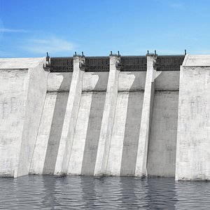 Hydroelectric Dam 3D model
