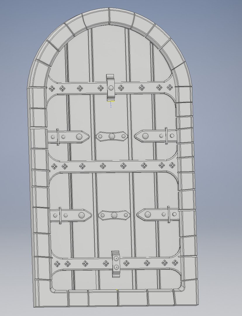 3D Medieval Wooden Door - TurboSquid 2346651