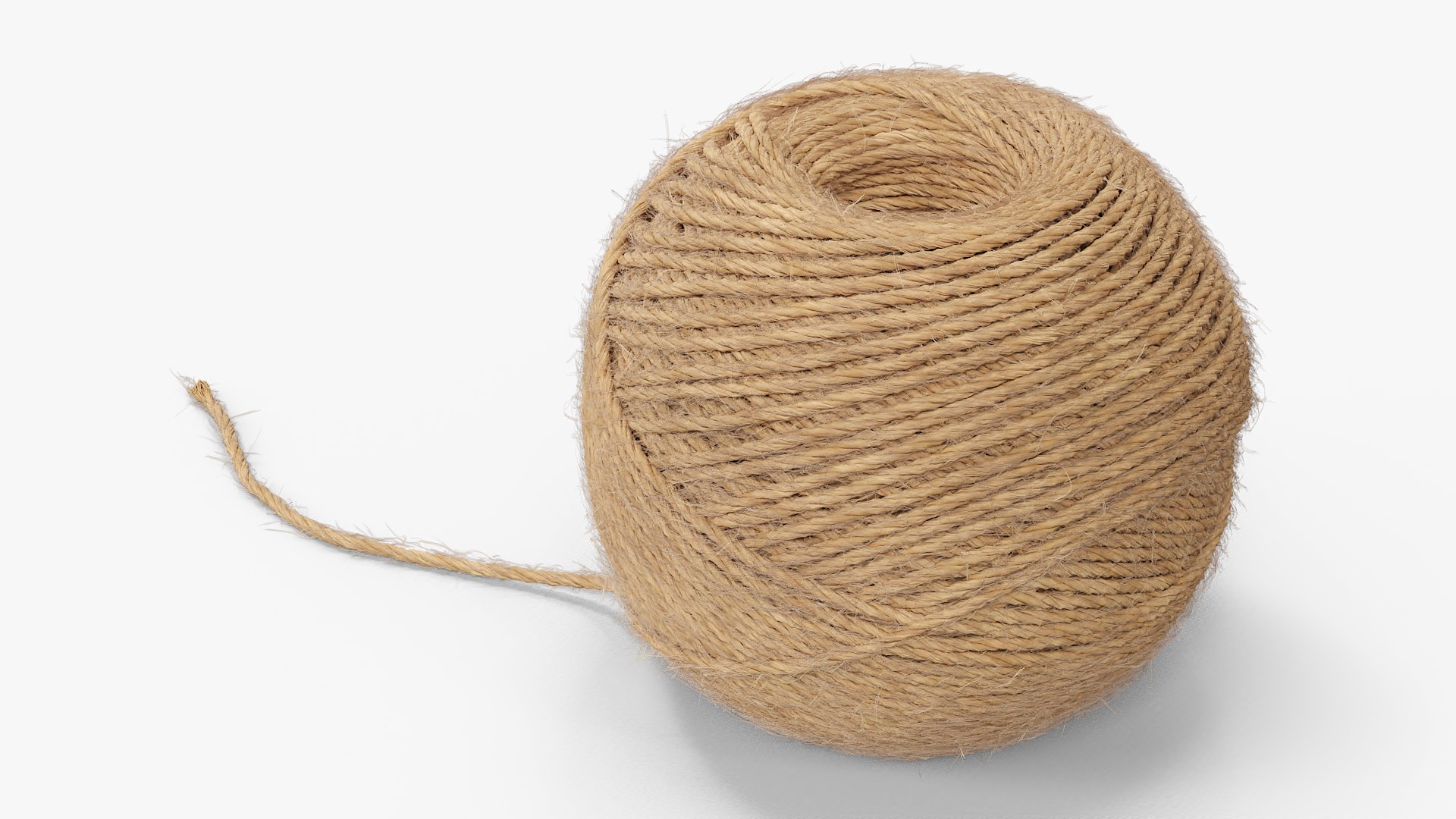 3D Skein Of Twisted Jute Twine With Unwound Thread Model - TurboSquid ...