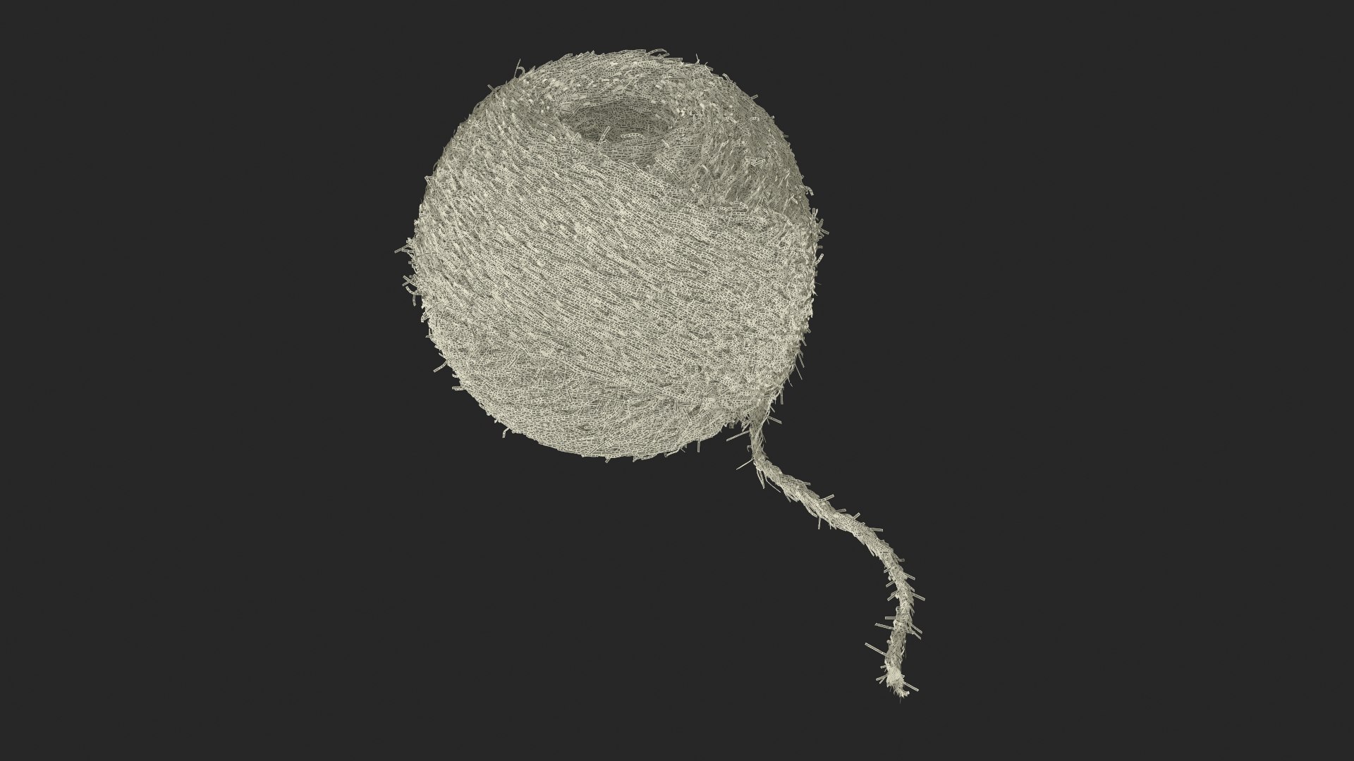 3D Skein Of Twisted Jute Twine With Unwound Thread Model - TurboSquid ...
