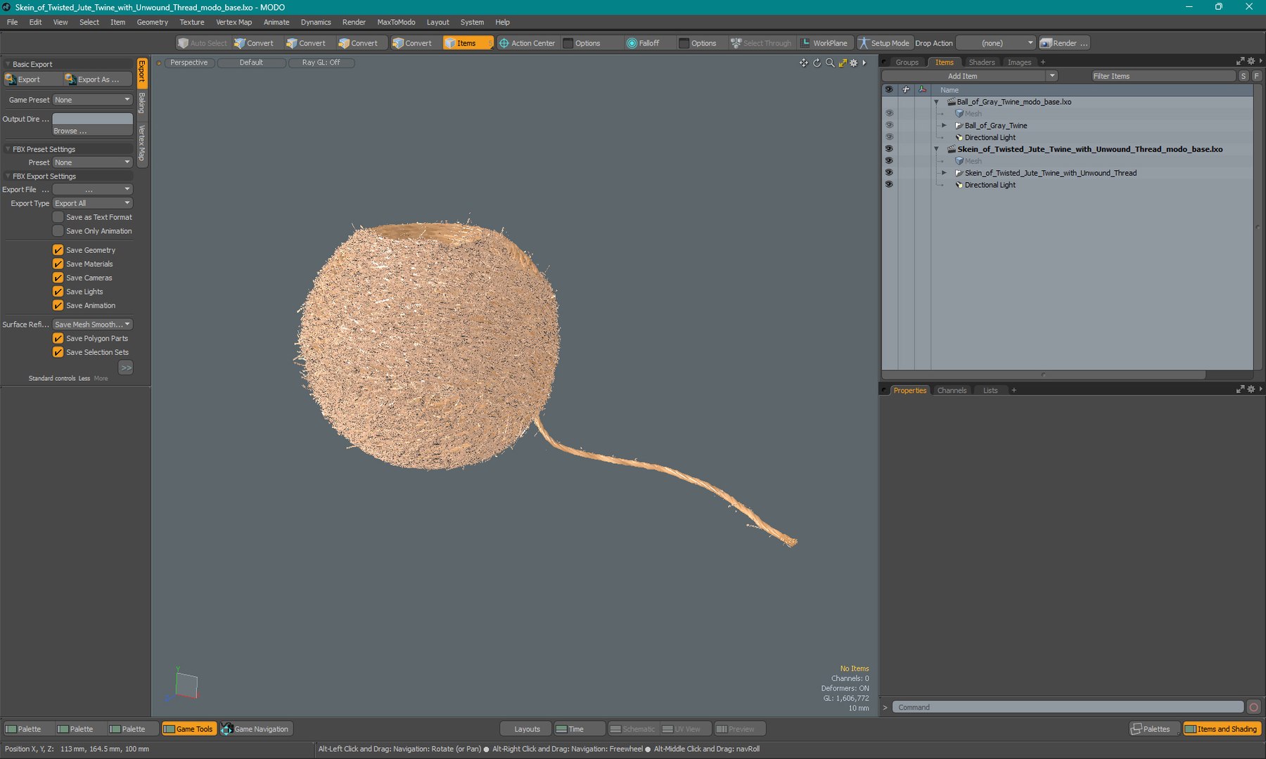 3D Skein Of Twisted Jute Twine With Unwound Thread Model - TurboSquid ...