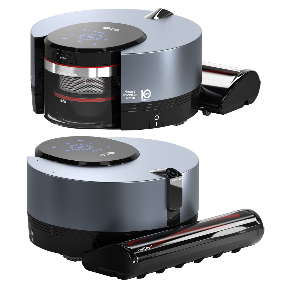 3D LG CordZero ThinQ Robotic Vacuum R9 TurboSquid 1743466