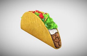 3D snack food taco