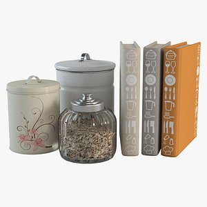 3d model decorative kitchen set