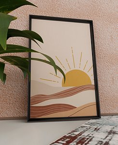 Mountain Range Boho Art