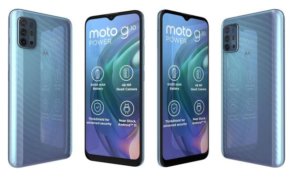 Motorola Moto G10 Power Breeze Blue 3D