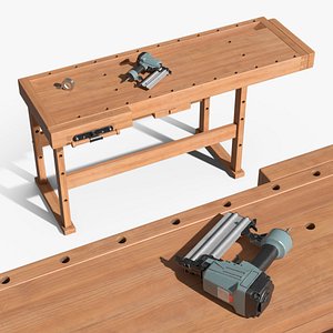3D Woodworking Bench with Nail Gun