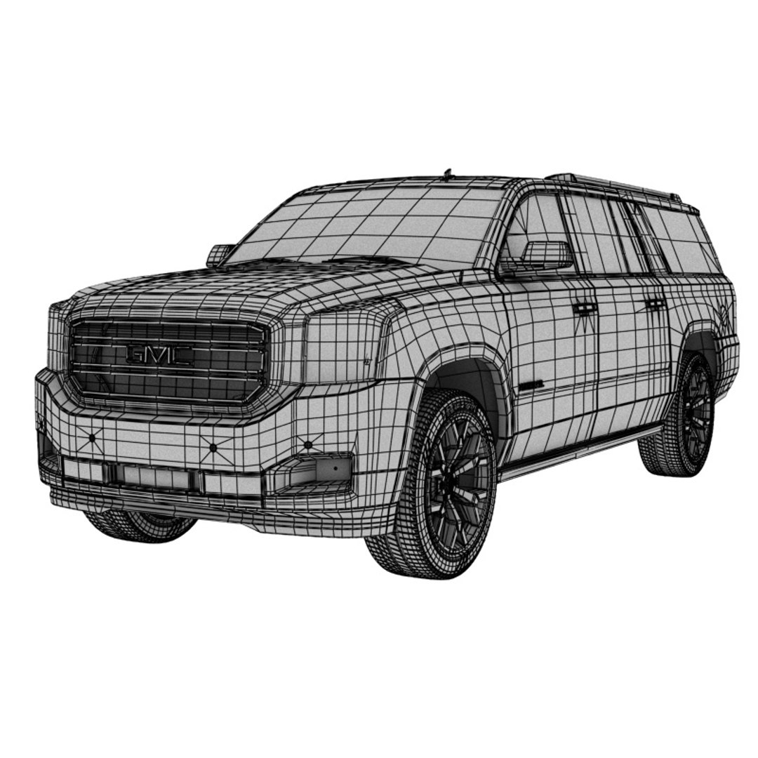 3d model 2015 gmc yukon