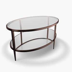 3D model clairemont oval coffee table